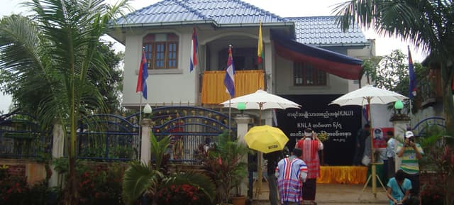 Myawaddy Liaison Office with flag